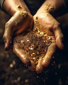 Pure 24k gold powder