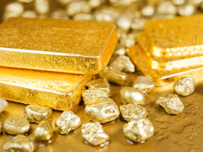 Raw gold from Africa