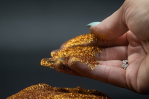 Gold dust from Africa.