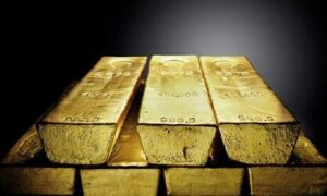 Gold bullion bars..