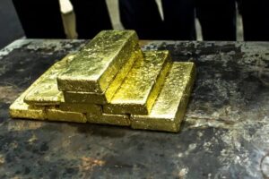 Pure gold ingots bars